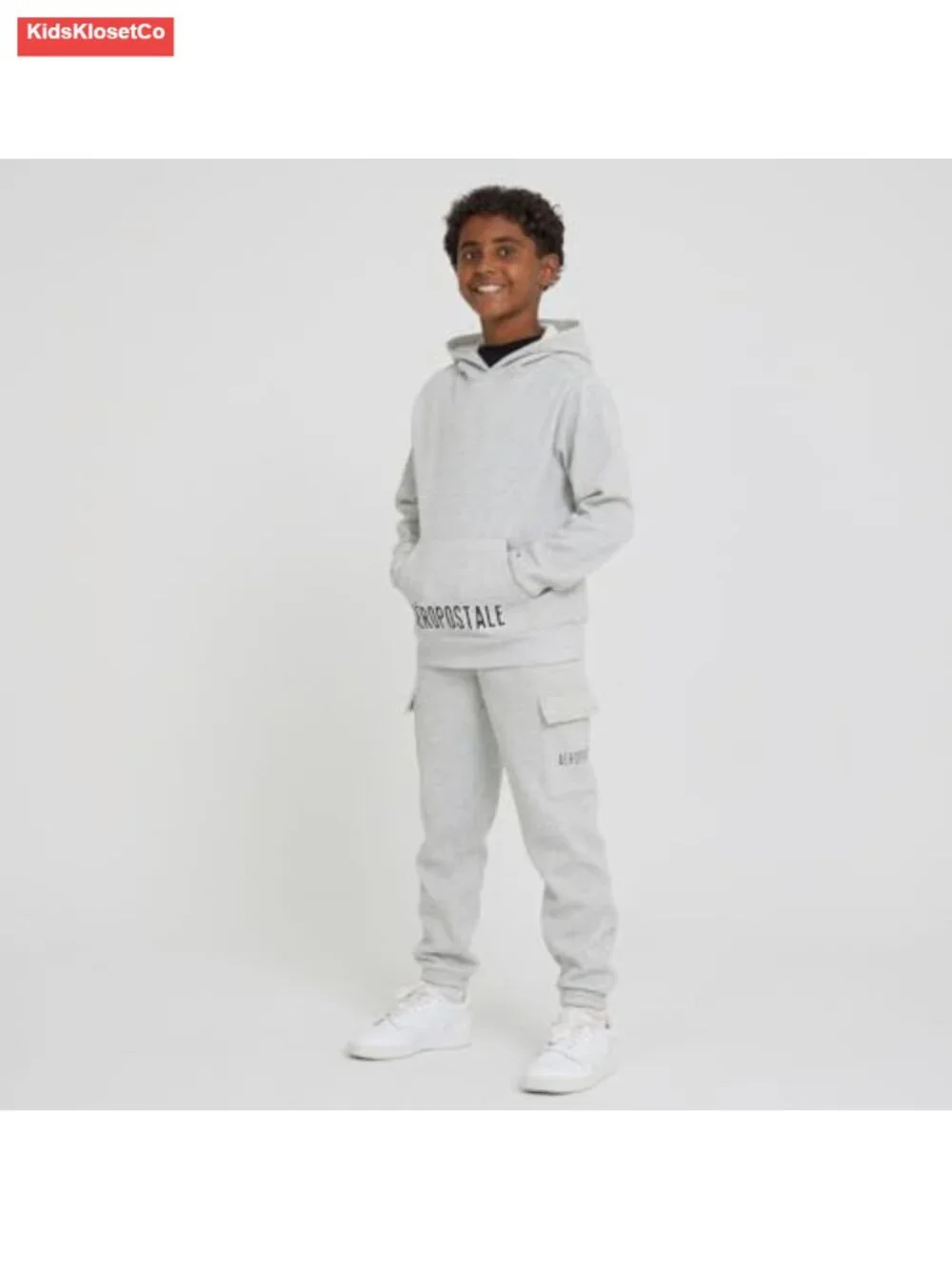 Boys 3-Piece Sweatsuit Set: Fleece Hoodie, Cargo Joggers & Tee